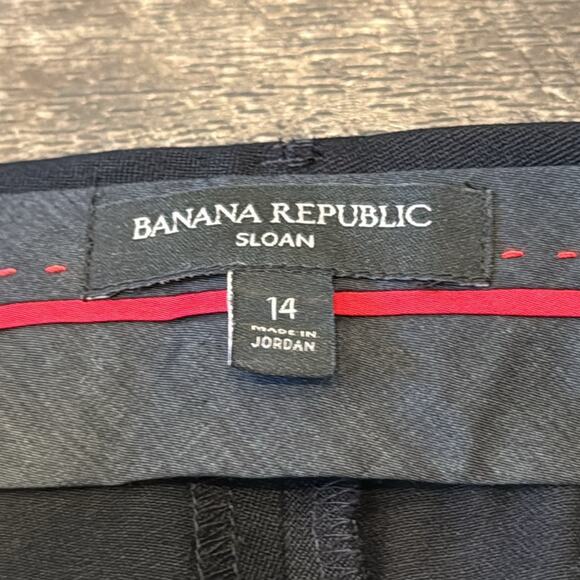 Banana Republic Women's Slim Straight Ankle Trouser Pant Black Size 12 Short - Picture 6 of 8
